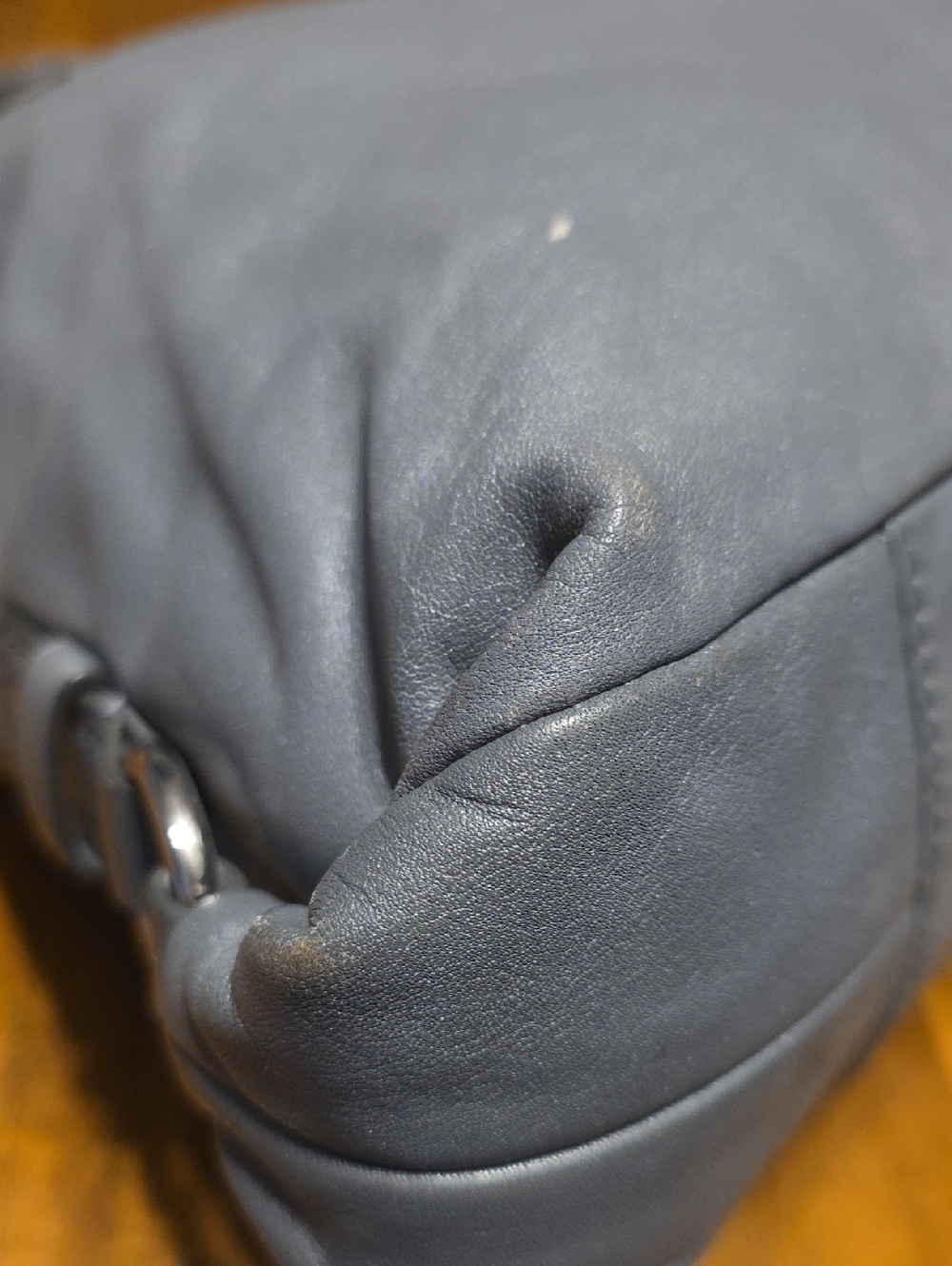 Coach Ashley ruched grey leather satchel handbag, model number F17571 - Picture 8 of 16